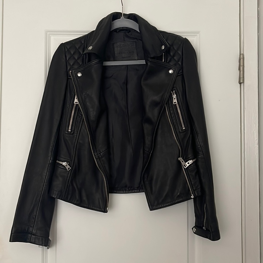 MAll Saints Leather Black Jacket